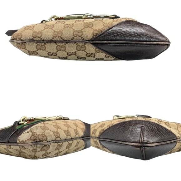 Authentic Gucci GG Supreme Web Canvas Hasler Sherry Shoulder Bag Horsebit Tote - Picture 8 of 9